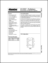 EL5285CS-T7 datasheet: Dial and window 4ns high-speed comparator EL5285CS-T7