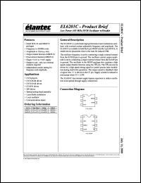 EL6201CY datasheet: Low power 430MHz HFM oscillator w/disable EL6201CY