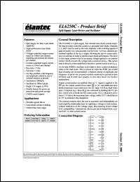 EL6250CU datasheet: Split supply laser diode driver and oscillator EL6250CU