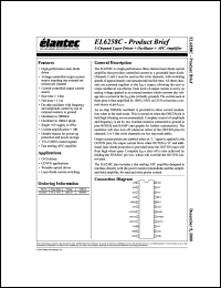 EL6258CU datasheet: 3-channel laser diode driver and oscillator + APC amplifier EL6258CU