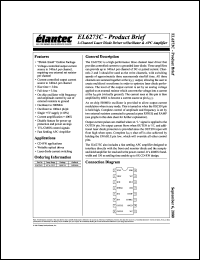 EL6273CU datasheet: 3-channel laser diode driver w/oscillator + APC amplifier EL6273CU