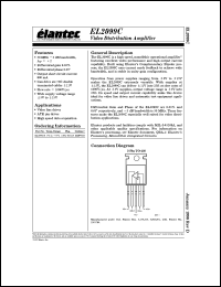 EL2099CT datasheet: Video distribution amplifier EL2099CT