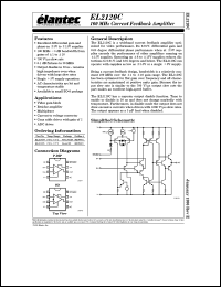 EL2120CN datasheet: 100MHz current feedback amplifier EL2120CN