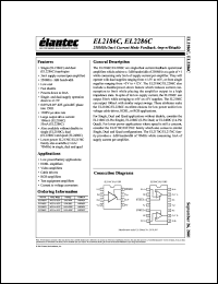 EL2286CN datasheet: 250MHz/3 mA current mode feedback amplifier w/disable EL2286CN