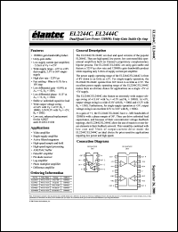 EL2244CS datasheet: Dual/quad low-power 120MHz unity-gain stable op Amp EL2244CS