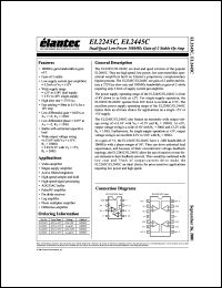 EL2445CS datasheet: Dual/quad low-power 100MHz gain-of-2 stable op Amp EL2445CS