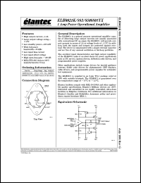 ELH0021F/883B datasheet: 1 Amp power operational amplifier ELH0021F/883B