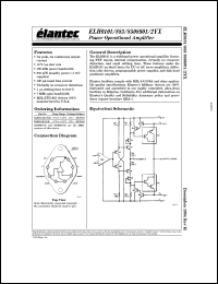 ELH0101AK/883B datasheet: Power operational amplifier ELH0101AK/883B