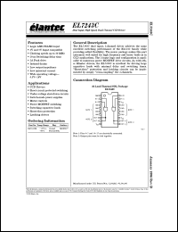 EL7243CM datasheet: Dual input, high speed, dual channel CCD driver EL7243CM