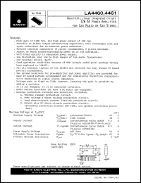 LA4461 datasheet: 12W AF power amplifier for car radio or car stereo LA4461