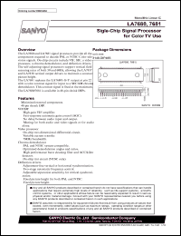 LA7680 datasheet: Single chip signal processor for color TV use LA7680