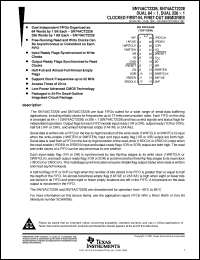 SN74ACT2228DWR datasheet:  256 X 1 X 2 DUAL INDEPENDENT SYNCHRONOUS FIFO MEMORIES SN74ACT2228DWR