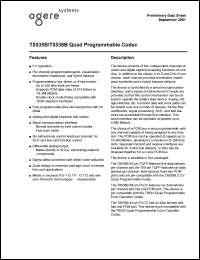 T8536B-TL-DB datasheet: Quad programmable codec. Dry pack tray. T8536B-TL-DB