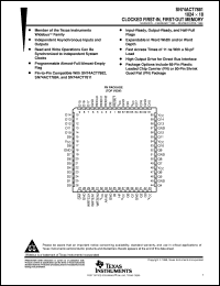 SN74ACT7881-15FN datasheet:  1024 X 18 SYNCHRONOUS FIFO MEMORY SN74ACT7881-15FN