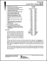 SN74ALVC7803-25DL datasheet:  512 X 18 3.3-V SYNCHRONOUS FIFO MEMORY SN74ALVC7803-25DL