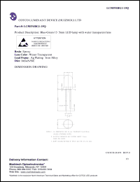 LC503MBG1-15Q datasheet: Blue-green 15 degrees 5 mm LED lamp with water transparent lens. Wavelength(typ.) 505 nm. LC503MBG1-15Q