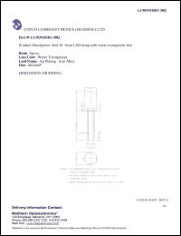 LC503MHR1-30Q datasheet: Red 30 degrees 5 mm LED lamp with water transparent lens. Wavelength(typ.) 624 nm. Luminous intensity(typ.) 1300 mcd. LC503MHR1-30Q