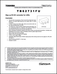 TB62731FU datasheet: Step-up DC-DC converter for LEDs TB62731FU