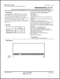 MH8D64AKQC-75 datasheet: 536870912-bit synchronous DRAM module MH8D64AKQC-75