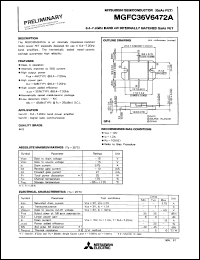 MGFC36V6472A datasheet: 6.4-7.2 GHz band 4W internally matched GaAs FET MGFC36V6472A