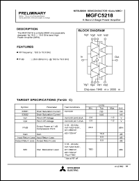 MGFC5218 datasheet: Ka-band 2-stage power amplifier MGFC5218