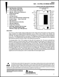 TC213-40 datasheet:  1024- X 512-PIXEL CCD IMAGE SENSOR TC213-40