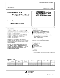 MF0032M-04AA datasheet: 32 KB (memory) flash ATA PC card MF0032M-04AA