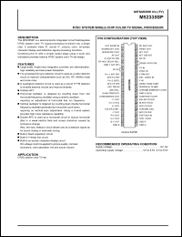 M52335SP datasheet: NTSC system single-chip color TV signal processor M52335SP