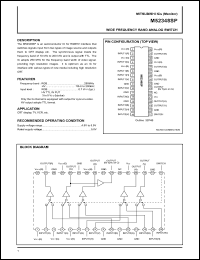 M52348SP datasheet: Wide frequency band analog switch M52348SP
