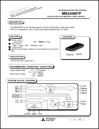 M62446FP datasheet: 6ch electric volume with tone control M62446FP