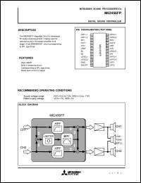 M62456FP datasheet: Digital sound controller M62456FP