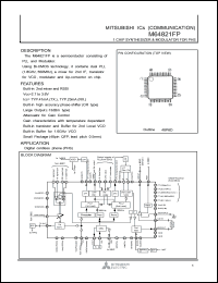 M64821FP datasheet: 1 chip synthesizer & modulator for PHS M64821FP