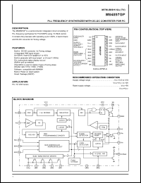 M64897GP datasheet: PLL frequency synthesizer with DC-DC converter for PC M64897GP