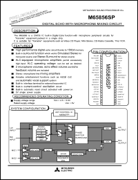 M65856FP datasheet: Digital echo with microphone mixing circuit M65856FP