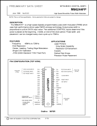 M66244FP datasheet: High speed monolithic pulse width modulation M66244FP