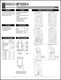 MF1050V-4 datasheet: SAW filter for digital mobile telephone MF1050V-4