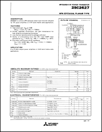 2SC2627 datasheet: NPN epitaxial planar type 2SC2627