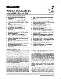 AM53CF94JC datasheet: Enchanced SCSI-2 controller (ESC) AM53CF94JC