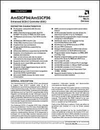 AM53CF96KC datasheet: Enchanced SCSI-2 controller (ESC) AM53CF96KC