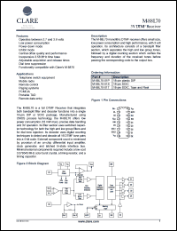 M-88L70-01S datasheet: DTMF receiver M-88L70-01S