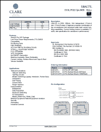LBA127LSTR datasheet: Dual pole optoMOS relay LBA127LSTR