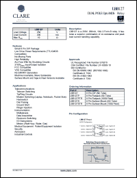 LBB127S datasheet: Dual pole optoMOS relay LBB127S