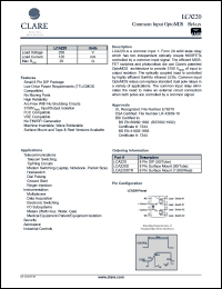 LCA220STR datasheet: Common input optoMOS relay LCA220STR