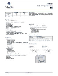 LCB120STR datasheet: Single pole optoMOS relay LCB120STR