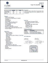 LCB120 datasheet: Single pole optoMOS relay LCB120
