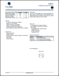 LDA101 datasheet: Solid state current sensor LDA101