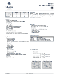 PBA150 datasheet: Dual pole optoMOS relay PBA150