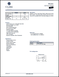 PS2601 datasheet: AC power switch PS2601
