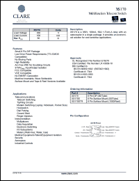 XS170STR datasheet: Multifunction telecom switch XS170STR