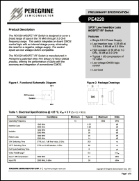PE4220-00 datasheet: SPDT low insertion loss MOSFET RF switch PE4220-00